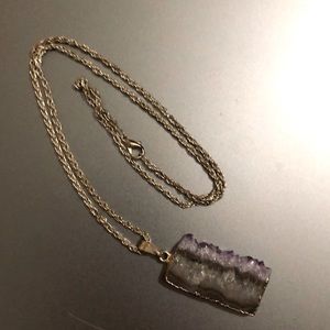 (2 for $10) Purple Geode Necklace - NWOT